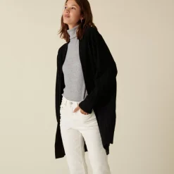 Maison Montagut Vestes Et Gilets>Long Gilet En Laine Alpaga Manches Ballons - Damy