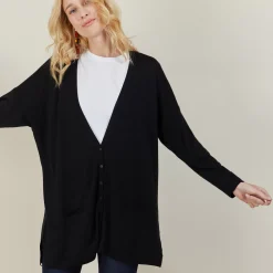 Maison Montagut Vestes Et Gilets>Long Gilet En Laine Avec Poches - Anne-Sophie