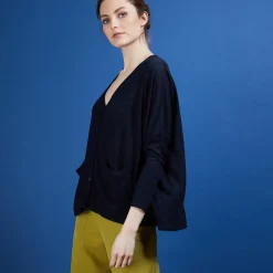 Maison Montagut Vestes Et Gilets>Long Gilet En Lin - Ballon