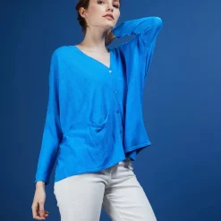 Maison Montagut Vestes Et Gilets>Long Gilet En Lin - Ballon