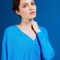 Maison Montagut Vestes Et Gilets>Long Gilet En Lin - Ballon