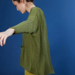 Maison Montagut Vestes Et Gilets>Long Gilet En Lin - Ballon