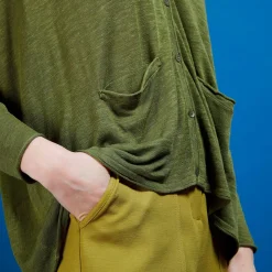 Maison Montagut Vestes Et Gilets>Long Gilet En Lin - Ballon