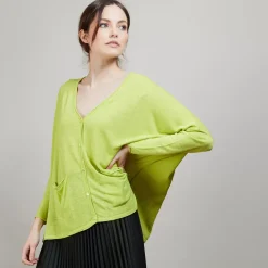 Maison Montagut Vestes Et Gilets>Long Gilet En Lin - Ballon