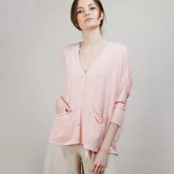 Maison Montagut Vestes Et Gilets>Long Gilet En Lin - Ballon