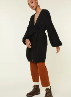 Maison Montagut Vestes Et Gilets>Manteau Boutonne En Mohair Manches Ballon - Galilee