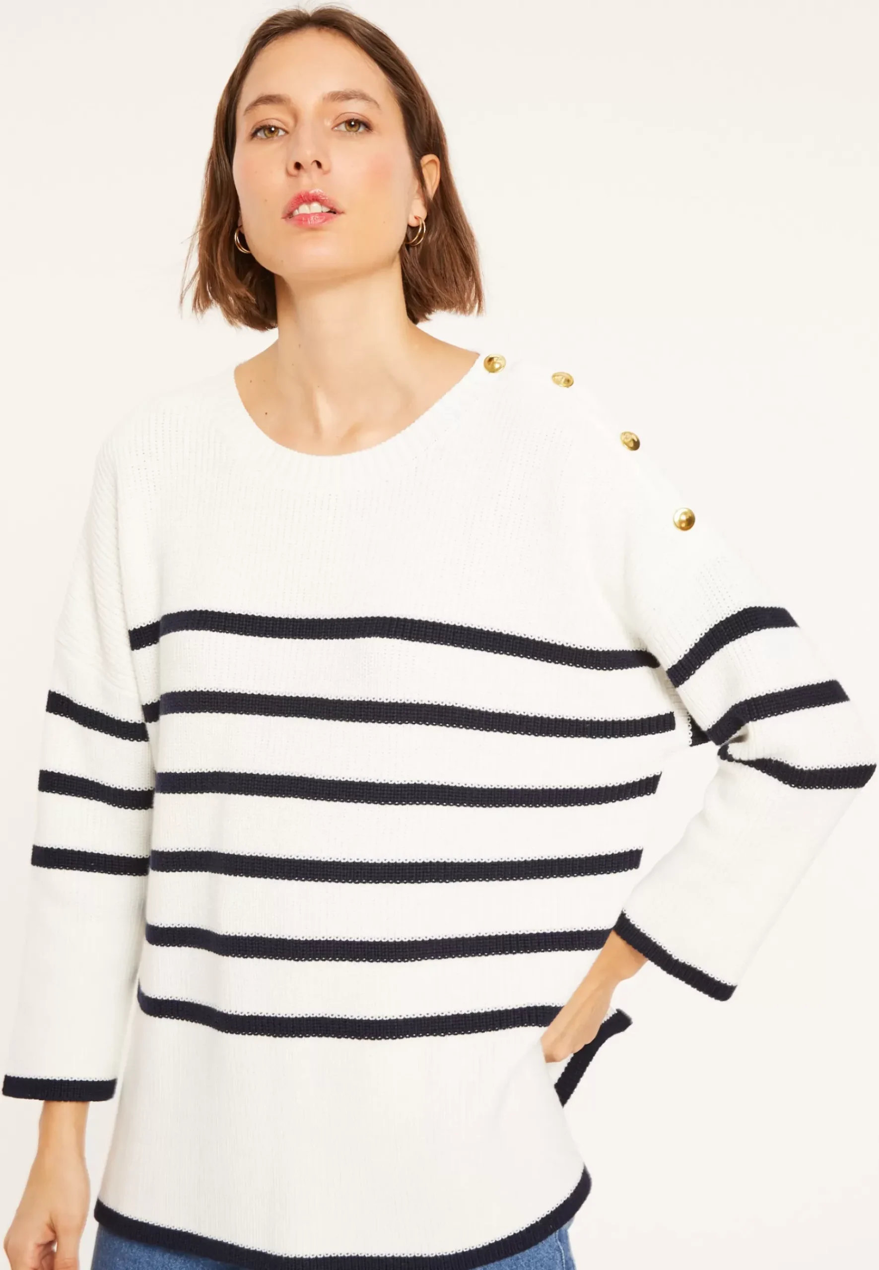 Maison Montagut Pulls>Mariniere Oversize En Coton Bio - Mevo