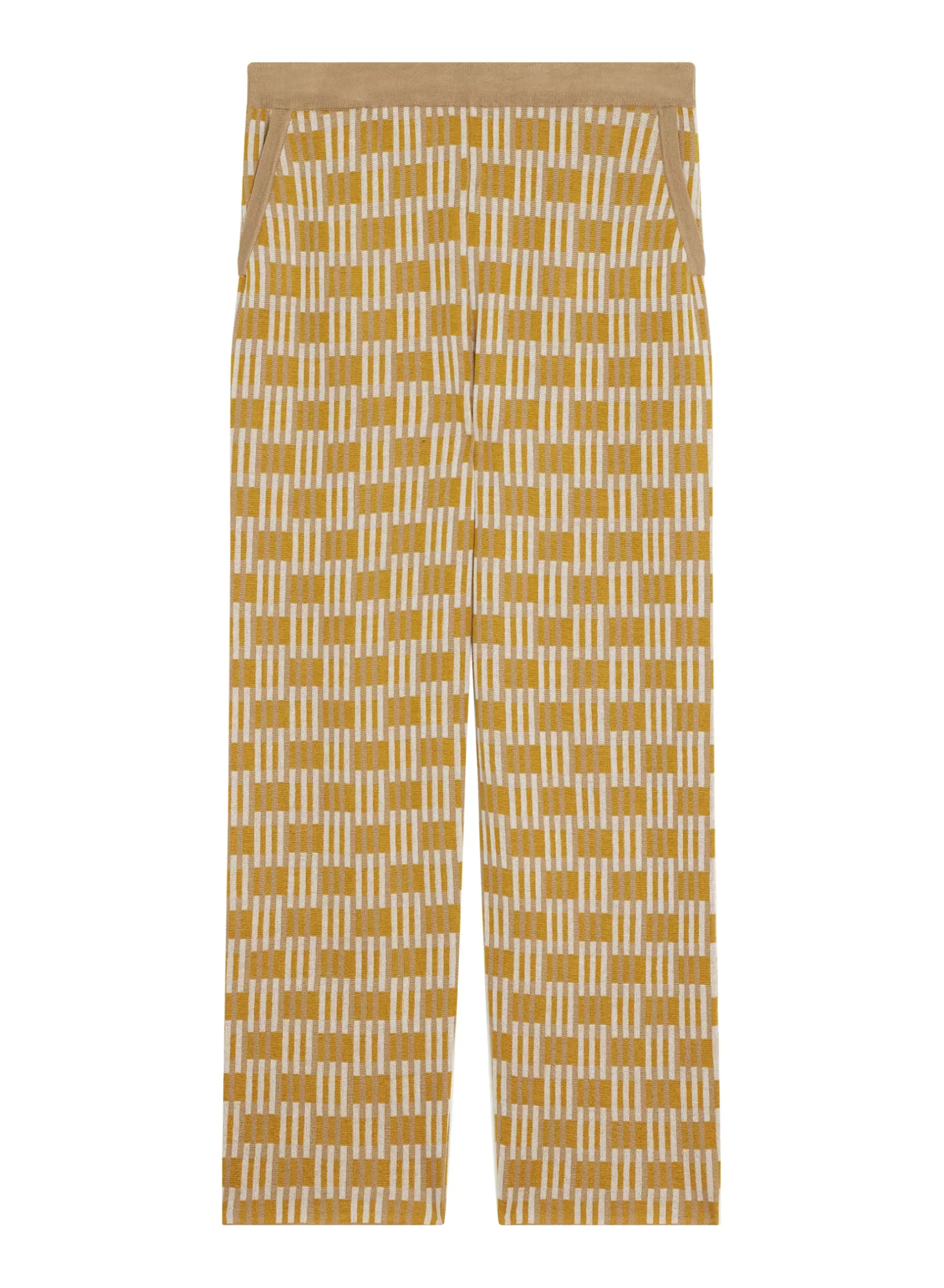 Maison Montagut Pantalons>Pantalon A Motifs En Laine Merinos - Gill