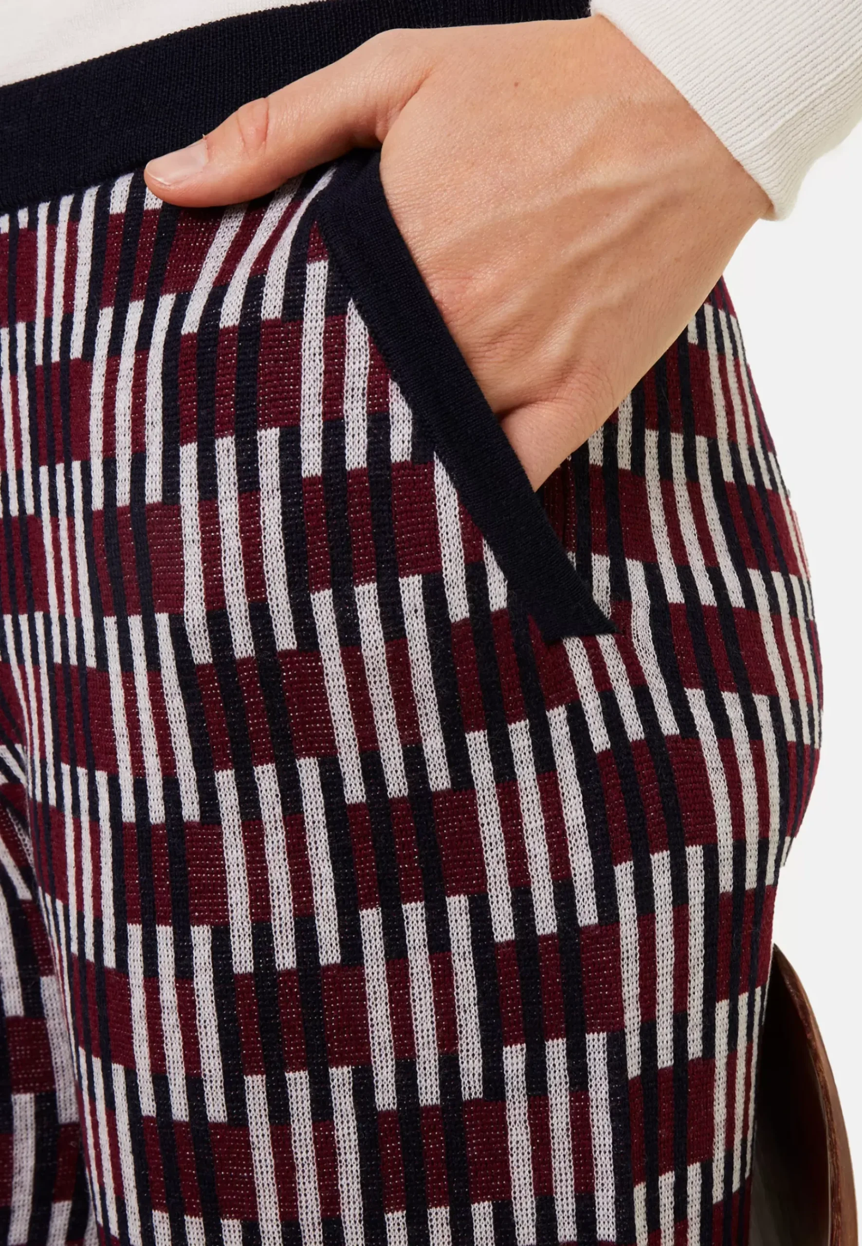 Maison Montagut Pantalons>Pantalon A Motifs En Laine Merinos - Gill
