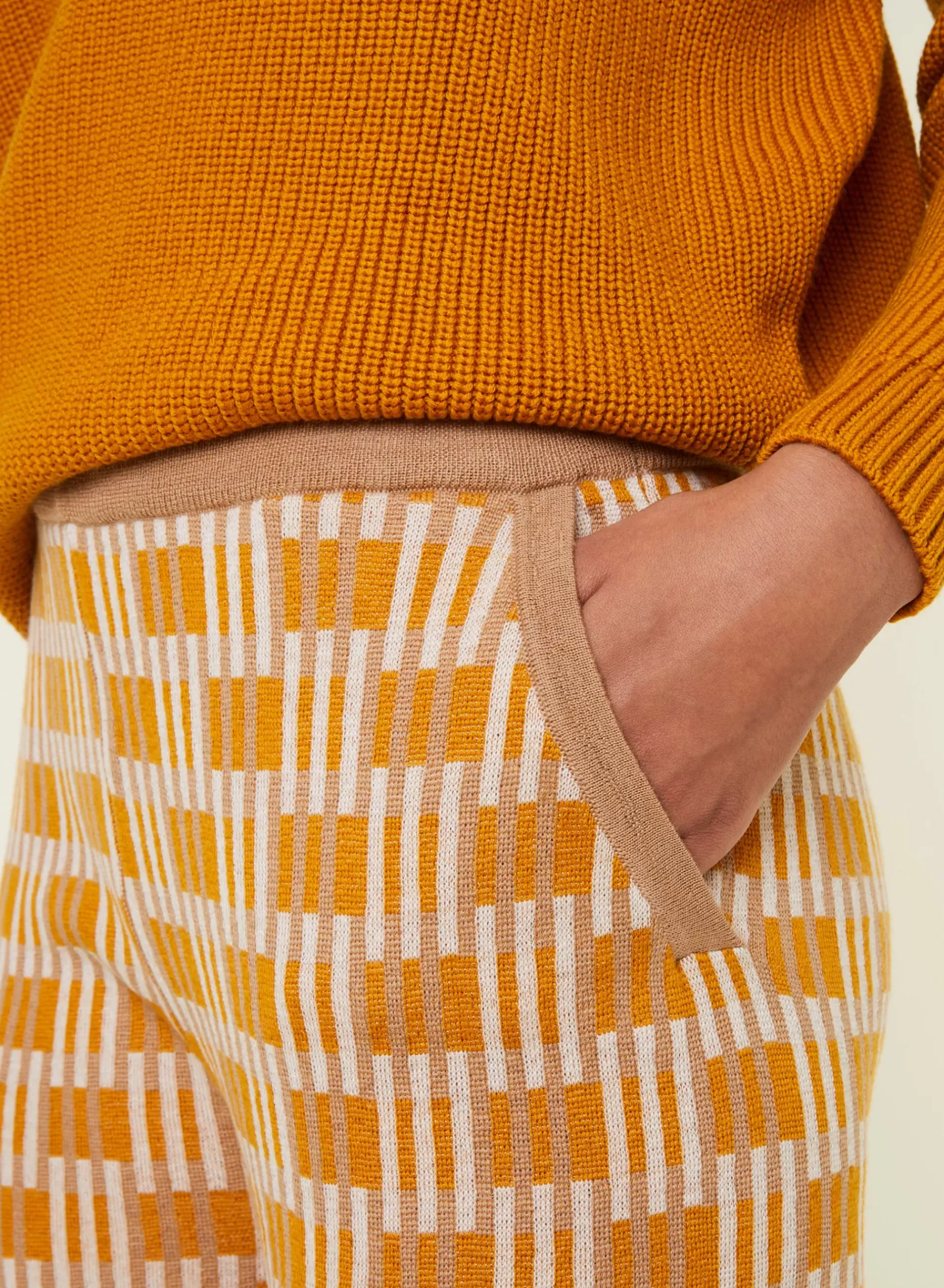 Maison Montagut Pantalons>Pantalon A Motifs En Laine Merinos - Gill