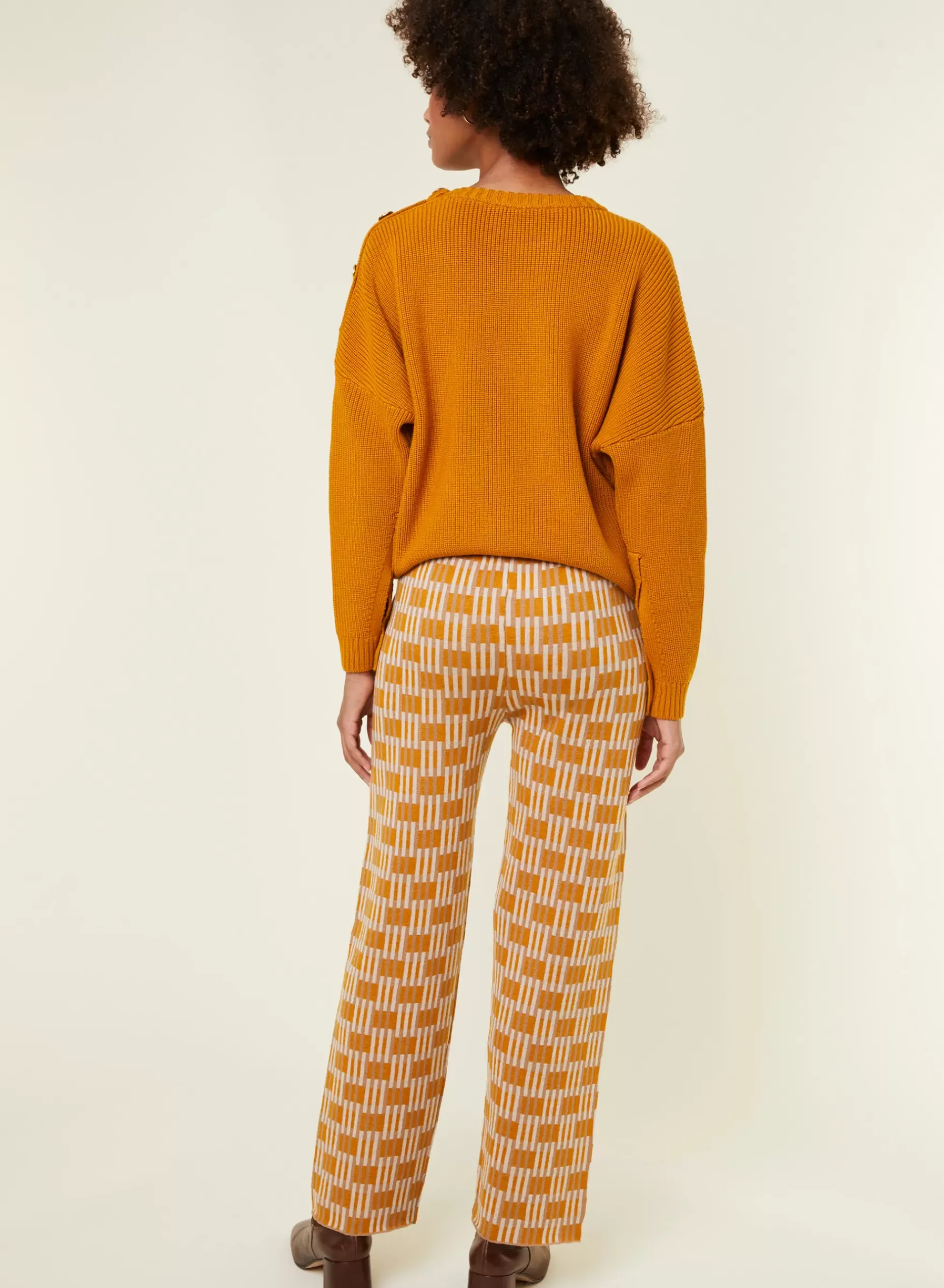 Maison Montagut Pantalons>Pantalon A Motifs En Laine Merinos - Gill