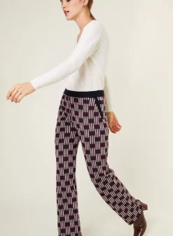 Maison Montagut Pantalons>Pantalon A Motifs En Laine Merinos - Gill