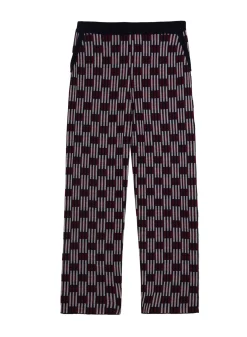 Maison Montagut Pantalons>Pantalon A Motifs En Laine Merinos - Gill