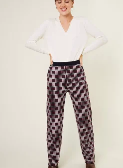 Maison Montagut Pantalons>Pantalon A Motifs En Laine Merinos - Gill