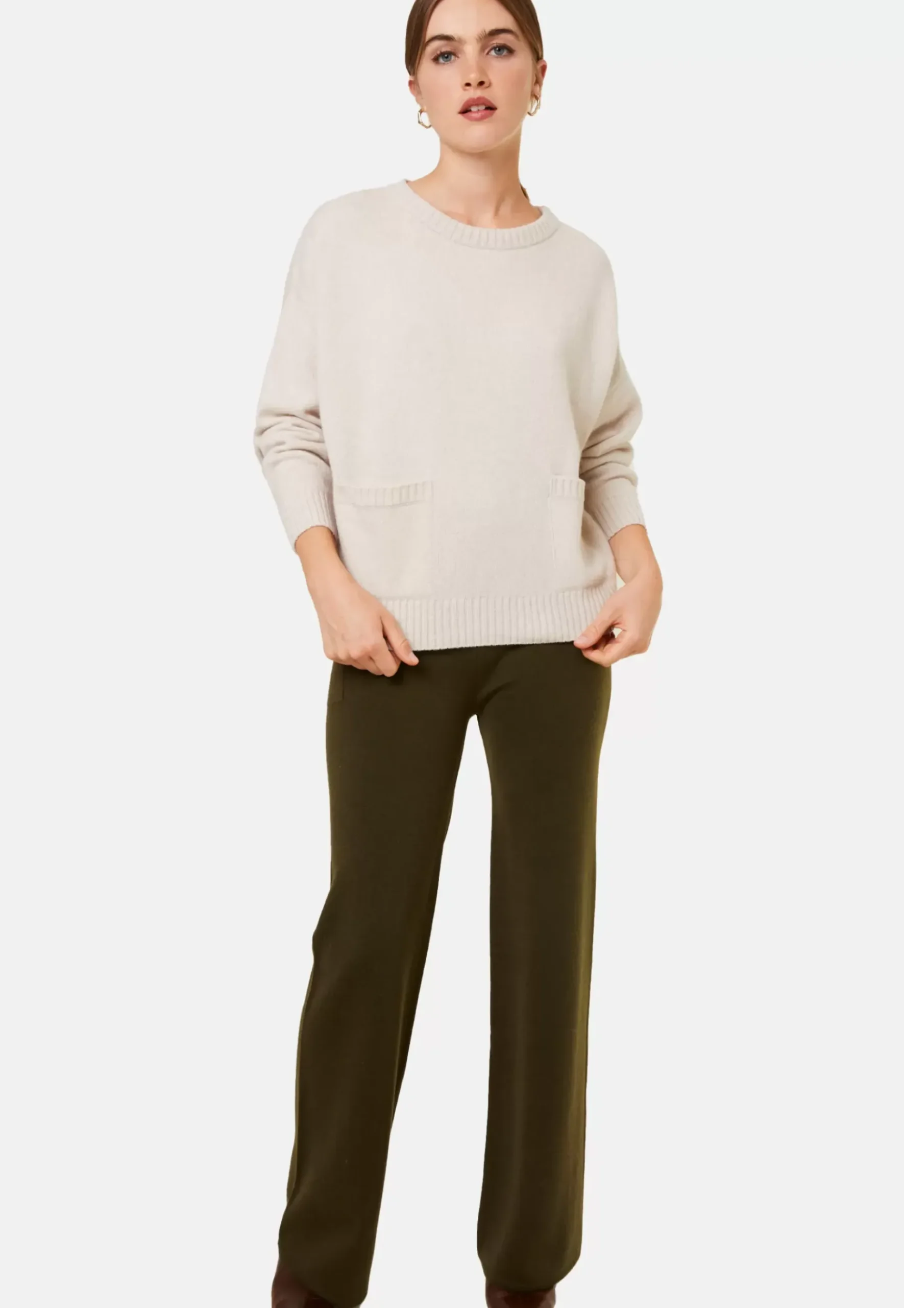 Maison Montagut Pantalons>Pantalon A Poches En Laine Merinos - Gaetane