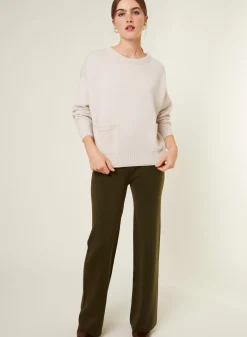Maison Montagut Pantalons>Pantalon A Poches En Laine Merinos - Gaetane