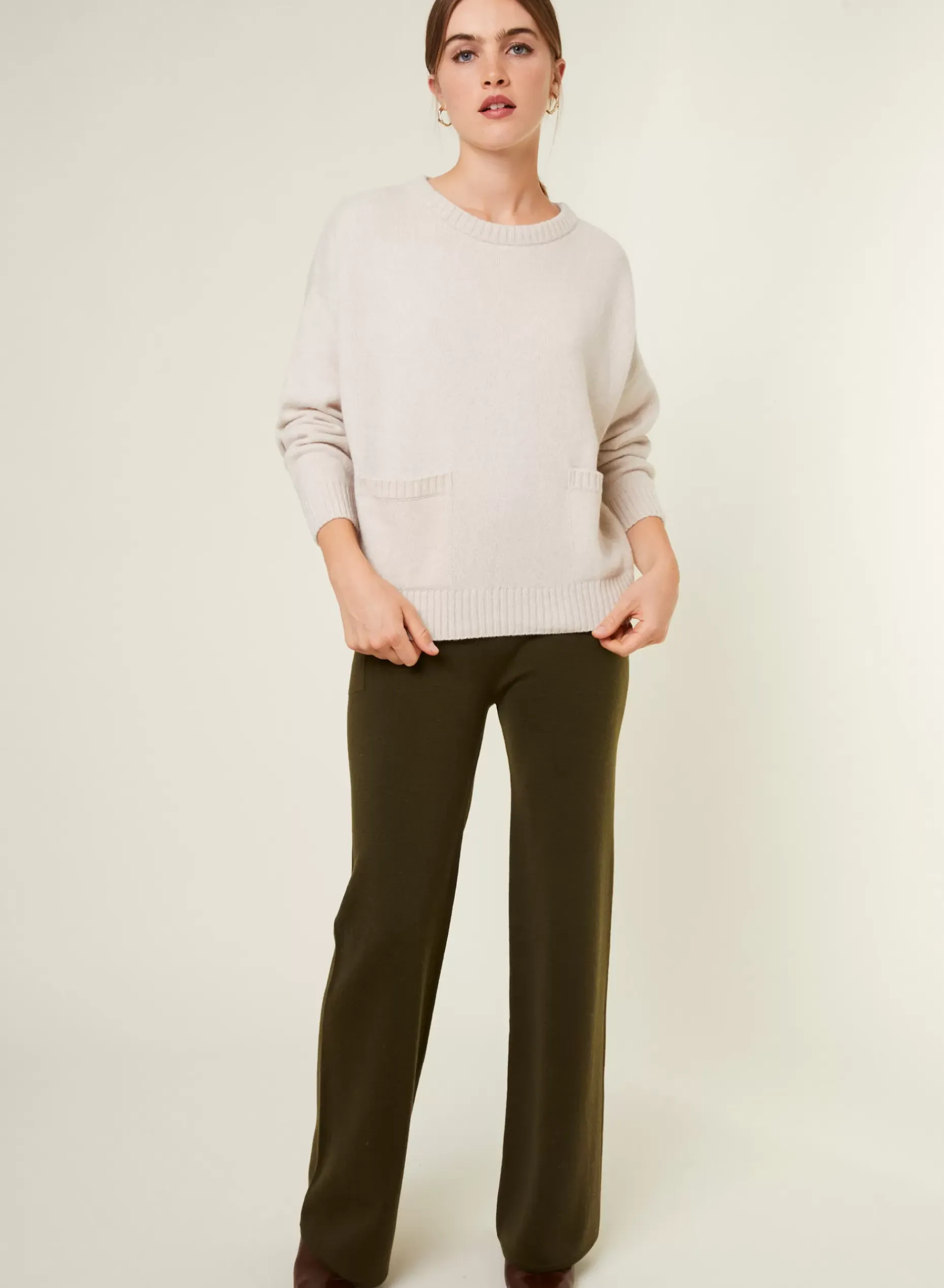 Maison Montagut Pantalons>Pantalon A Poches En Laine Merinos - Gaetane