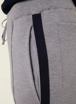 Maison Montagut Shorts Et Pantalons>Pantalon A Poches En Laine Merinos Et Fil Lumiere - Franck Gris Moyen