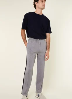 Maison Montagut Shorts Et Pantalons>Pantalon A Poches En Laine Merinos Et Fil Lumiere - Franck Gris Moyen