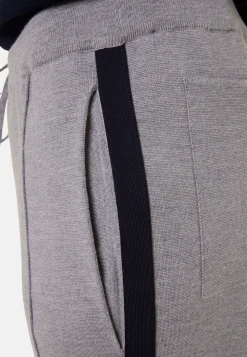 Maison Montagut Shorts Et Pantalons>Pantalon A Poches En Laine Merinos Et Fil Lumiere - Franck Gris Moyen