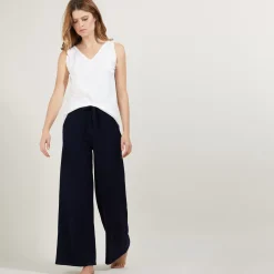 Maison Montagut Pantalons>Pantalon Droit En Cachemire Et Laine Melange - Gessy