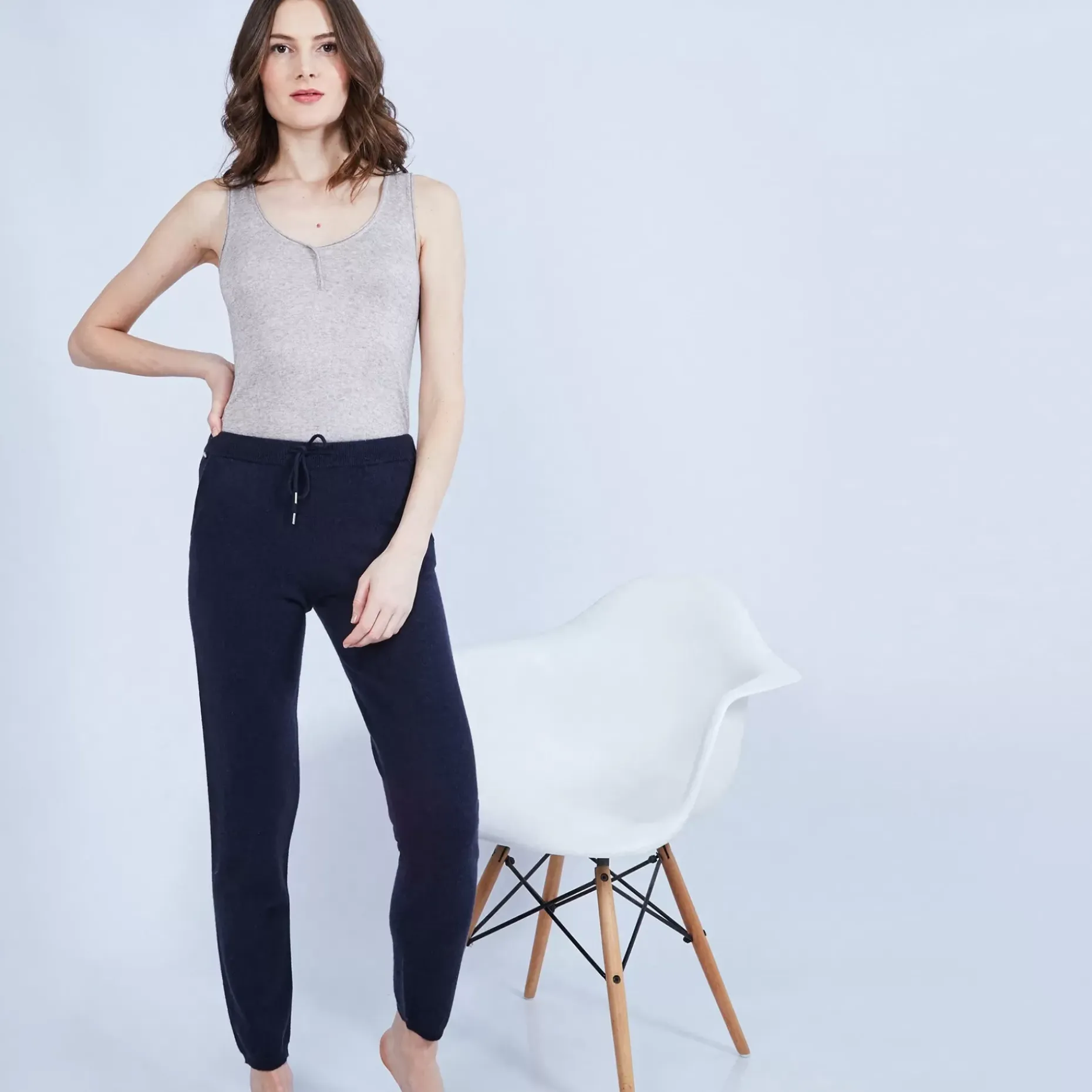 Maison Montagut Pantalons>Pantalon En Cachemire - Horizon