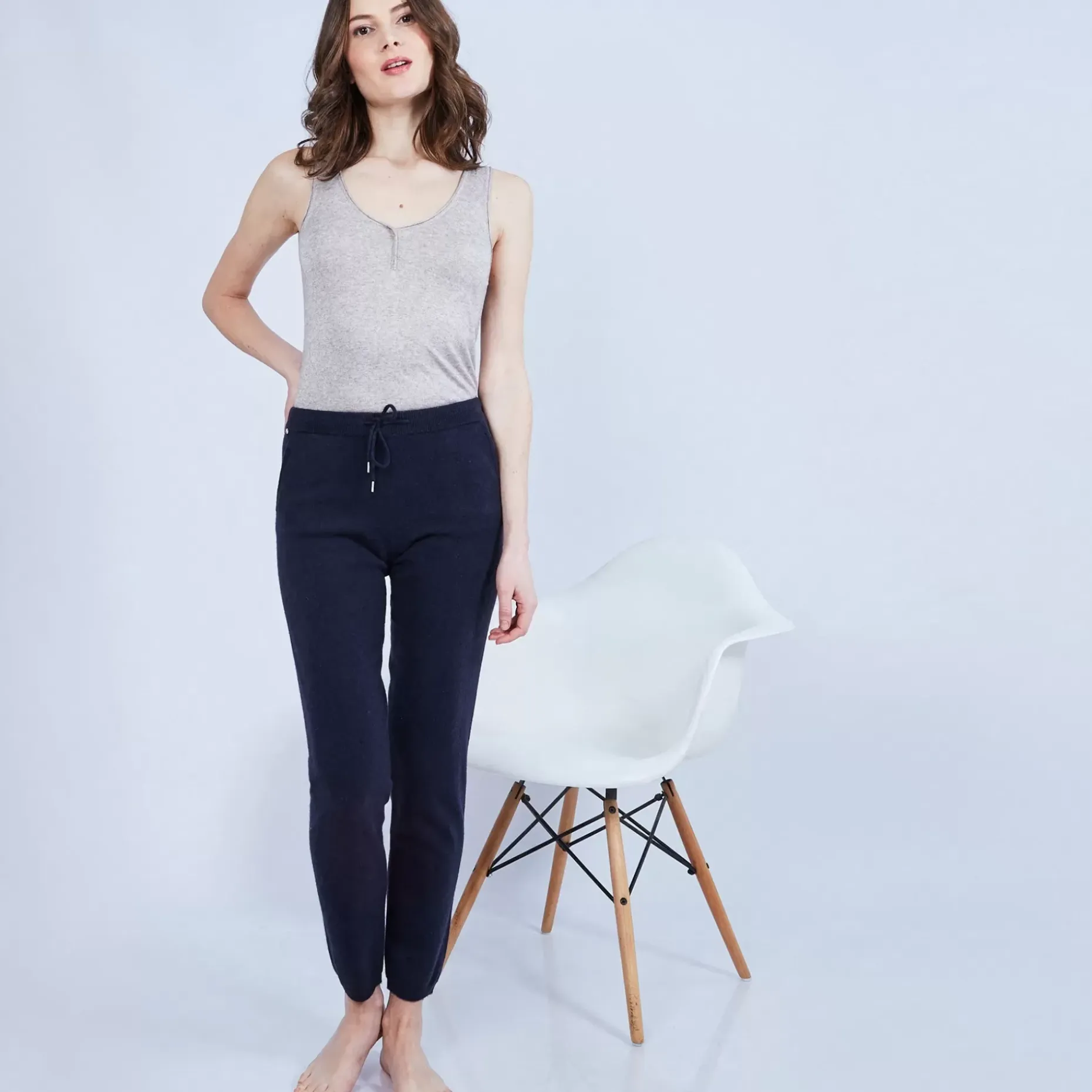 Maison Montagut Pantalons>Pantalon En Cachemire - Horizon
