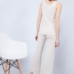 Maison Montagut Pantalons>Pantalon Large En Bambou Cachemire - Hammam