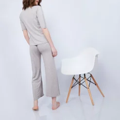 Maison Montagut Pantalons>Pantalon Large En Bambou Cachemire - Hammam