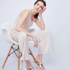 Maison Montagut Pantalons>Pantalon Large En Bambou Cachemire - Hammam