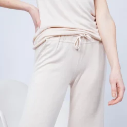 Maison Montagut Pantalons>Pantalon Large En Bambou Cachemire - Hammam