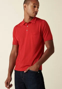 Maison Montagut Fil Lumiere Pour Lui>Polo En Fil Lumiere A Motifs - Danniel Rouge
