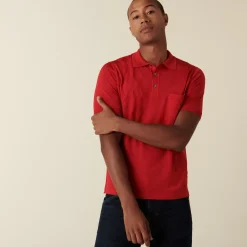 Maison Montagut Fil Lumiere Pour Lui>Polo En Fil Lumiere A Motifs - Danniel Rouge