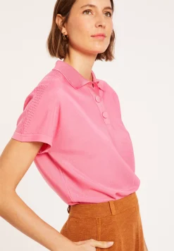 Maison Montagut T-Shirts>Polo En Fil Lumiere - Melisse