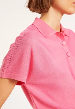 Maison Montagut T-Shirts>Polo En Fil Lumiere - Melisse