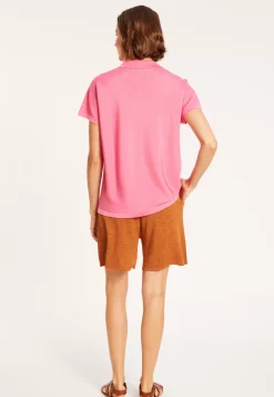 Maison Montagut T-Shirts>Polo En Fil Lumiere - Melisse