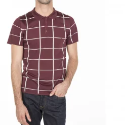 Maison Montagut Fil Lumiere Pour Lui>Polo Homme Carreaux Fil Lumiere - Marin