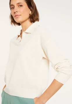 Maison Montagut Pulls>Polo Manches Longues En Coton Brosse - Melvina