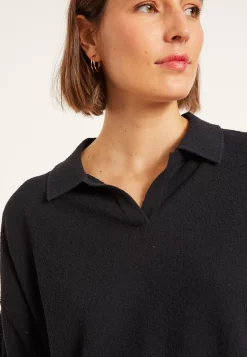 Maison Montagut Pulls>Polo Manches Longues En Coton Brosse - Melvina