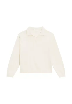 Maison Montagut Pulls>Polo Manches Longues En Coton Brosse - Melvina