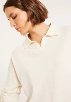 Maison Montagut Pulls>Polo Manches Longues En Coton Brosse - Melvina