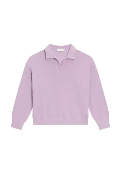 Maison Montagut Pulls>Polo Manches Longues En Coton Brosse - Melvina