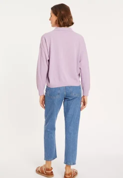 Maison Montagut Pulls>Polo Manches Longues En Coton Brosse - Melvina