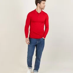 Maison Montagut Polos>Polo Manches Longues En Laine Merinos - Beryl