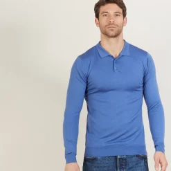 Maison Montagut Polos>Polo Manches Longues En Laine Merinos - Beryl