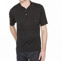 Maison Montagut Fil Lumiere Pour Lui>Polo Motif Croisillon Louis-Eugene Noir