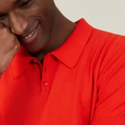 Maison Montagut Polos>Polo Uni En Coton Sec - Bank