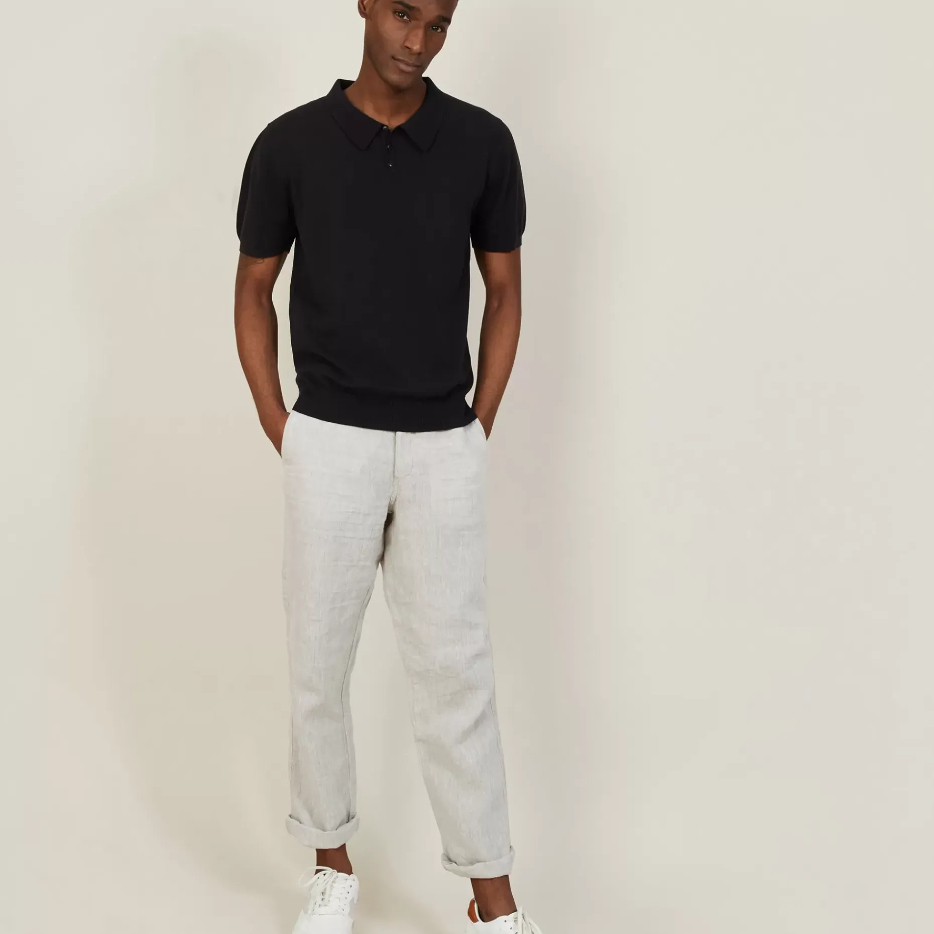 Maison Montagut Polos>Polo Uni En Coton Sec - Bank