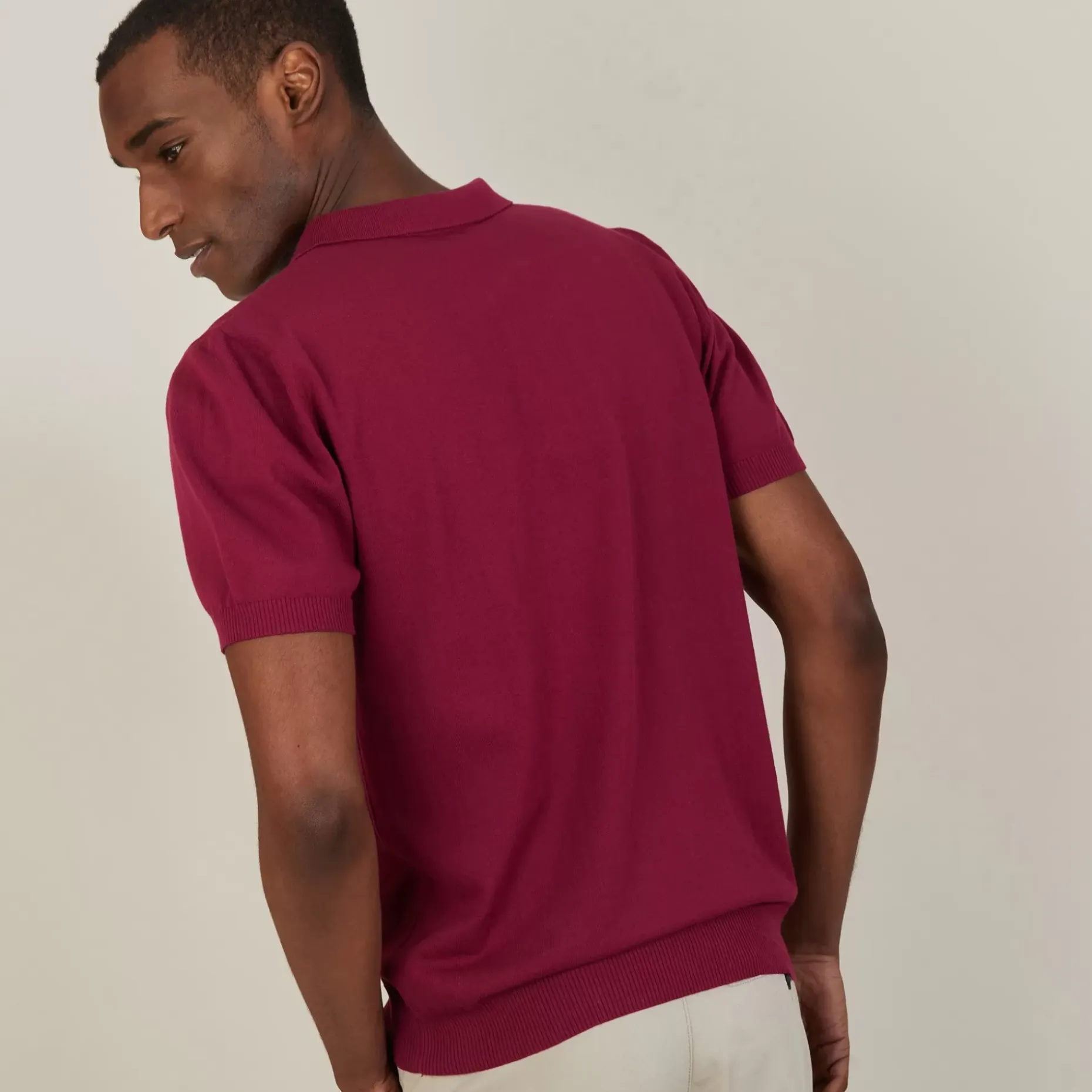 Maison Montagut Polos>Polo Uni En Coton Sec - Bank