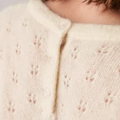 Maison Montagut Pulls>Pull A Jeux De Point Fantaisie En Mohair - Camelia